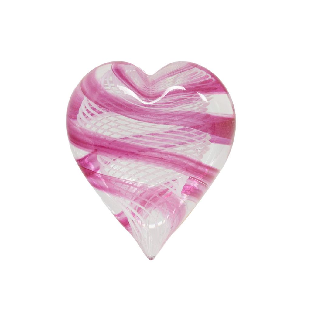 SULFURE COEUR ROSE ET BLANC 8 x 10 x 4 cm - Photo N°1