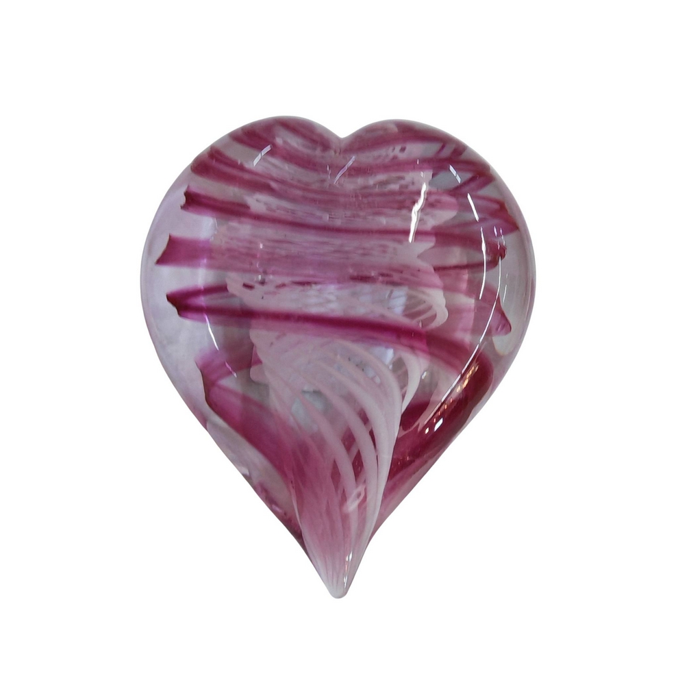 SULFURE COEUR ROSE ET BLANC 8 x 10 x 4 cm - Photo N°3