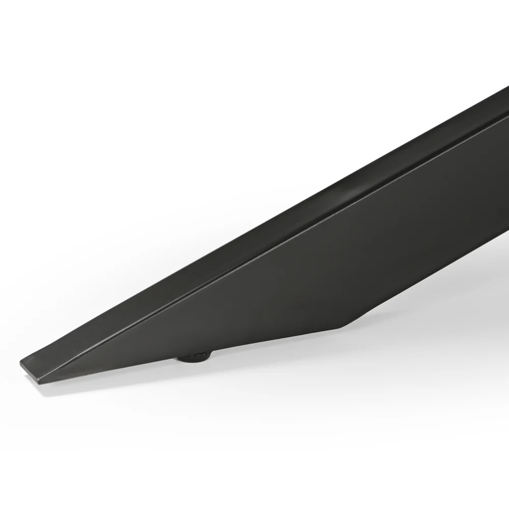 TABLE REPAS BOIS MANGUIER MASSIF-PIED METAL NOIR  270 X 76 X 100 CM - Photo N°6