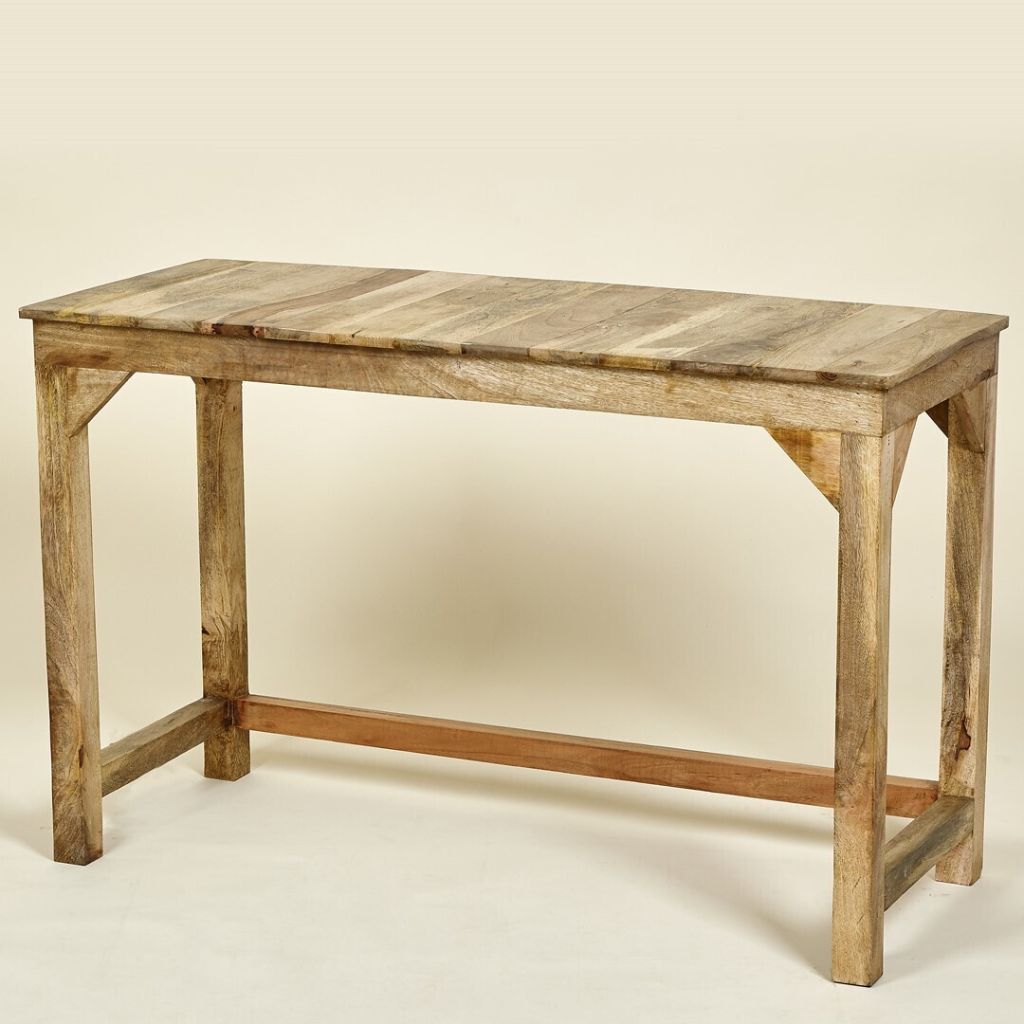 CONSOLE BUREAU EN BOIS DE MANGUIER MASSIF 120 X 76 X 50 CM - Photo N°1