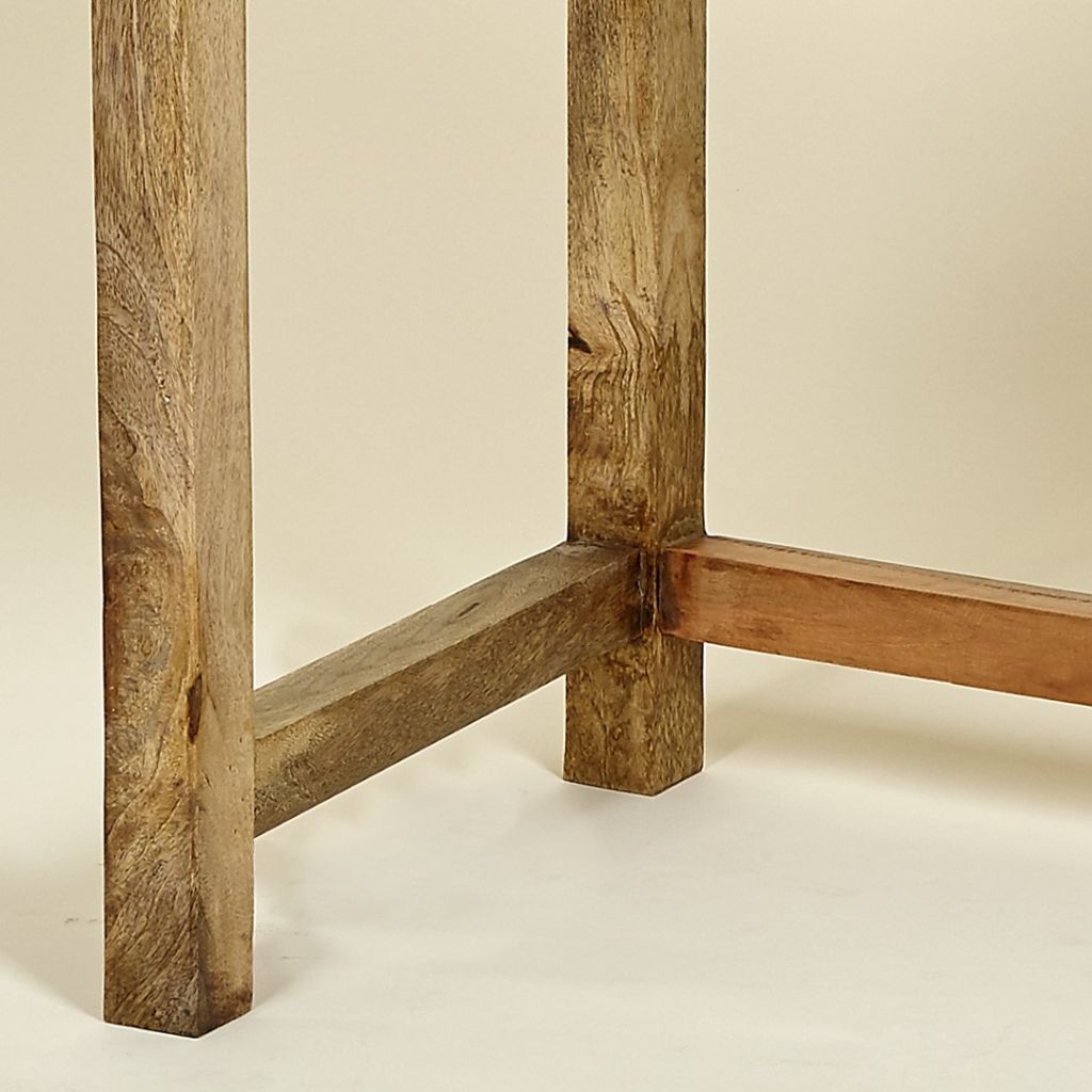 CONSOLE BUREAU EN BOIS DE MANGUIER MASSIF 120 X 76 X 50 CM - Photo N°3