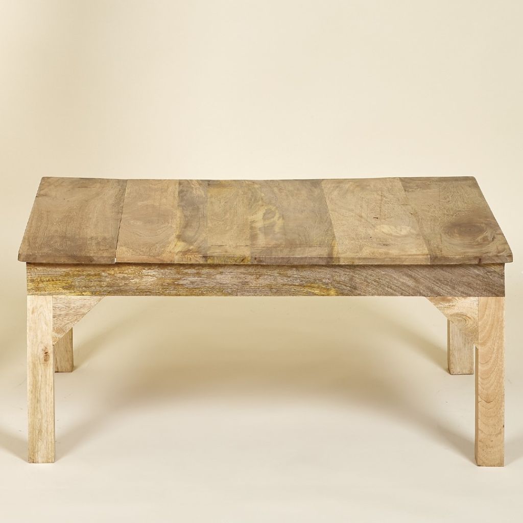 TABLE DE SALON EN BOIS DE MANGUIER MASSIF 90 X 40 X 60 CM - Photo N°2
