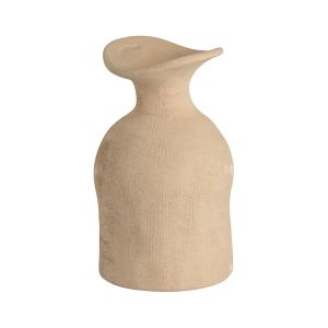 VASE EN GRES COLORIS ROSE OUVERTURE EVASEE 10 X 17 X 10 CM