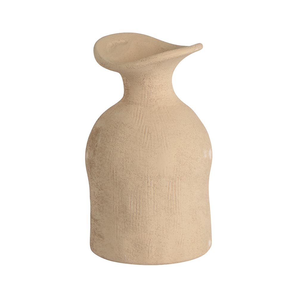 VASE EN GRES COLORIS ROSE OUVERTURE EVASEE 10 X 17 X 10 CM - Photo N°1