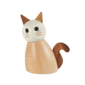 POIVRIERE CHAT BOIS NATUREL DE FRENE 12 X 13.7 X 8.6 CM