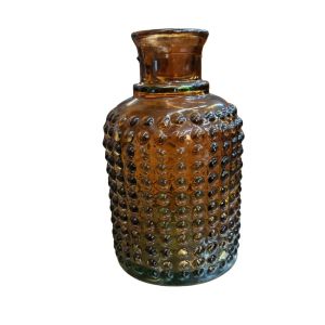 VASE EN VERRE DECORATIF CYLINDRIQUE 19.5 x 12.5 cm