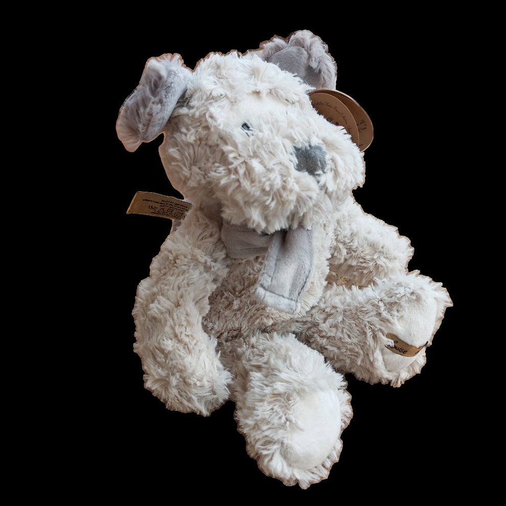 PELUCHE CHIEN BERLIOZ COULEUR ECRU 32 CM - Photo N°3