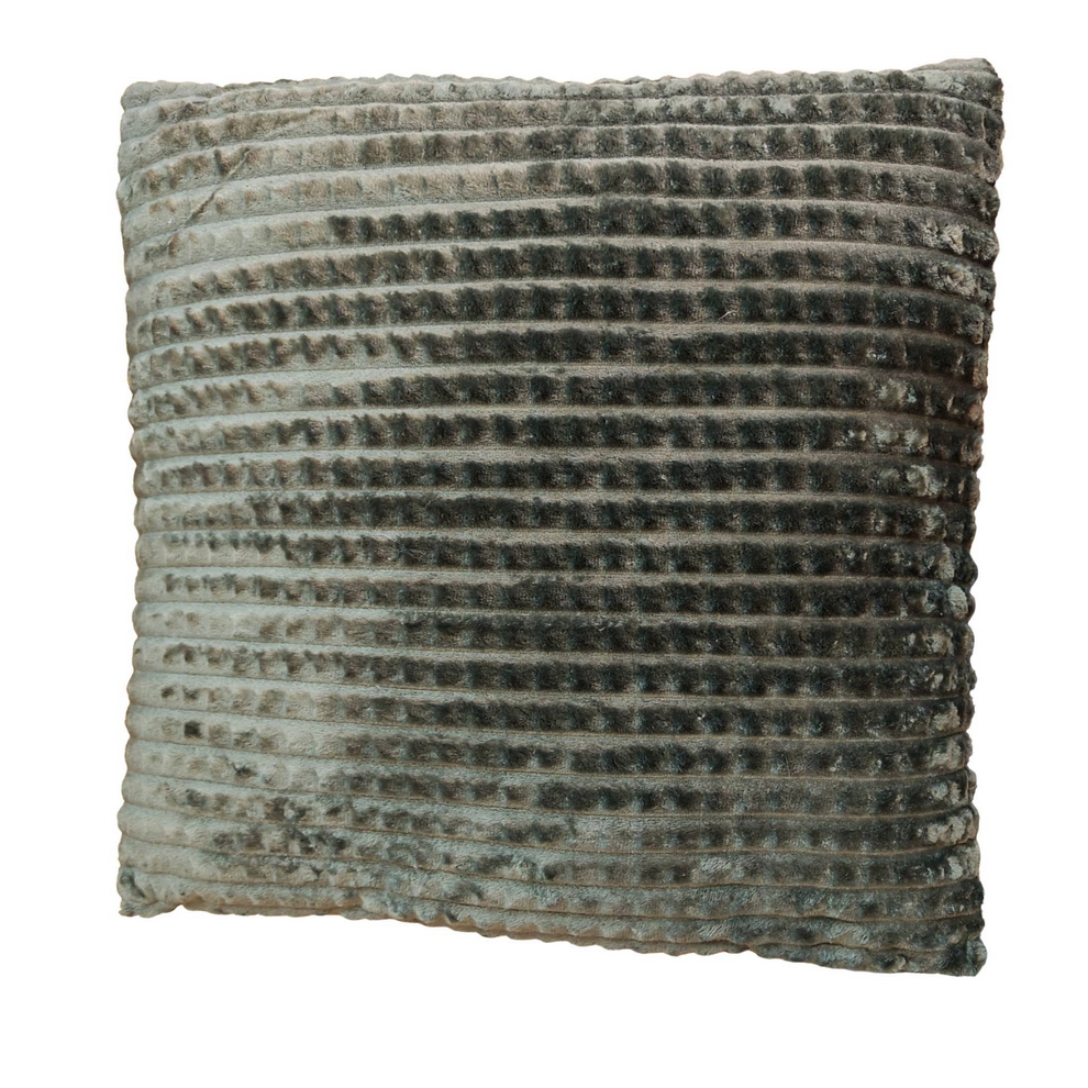 COUSSIN LONE VELOURS A COTES KAKI 45 X 45 CM 100 % POLYESTER - Photo N°1