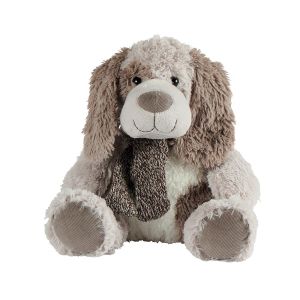 PELUCHE CHIEN NESSY BICOLORE GRIS ET TAUPE DE 26 CM