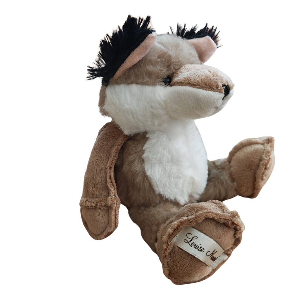 PELUCHE RENARD MARRON CLAIRE ET BLANC  NOMME JAMMY 32 CM - Photo N°4