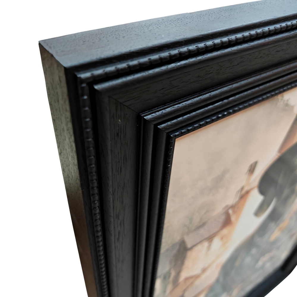 TOILE IMPRESSION S BINET LE JURA-CHIEN ENCADREMENT NOIR 63 X 83 CM - Photo N°4