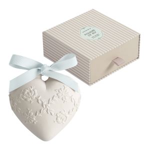 COFFRET GRAND COEUR BRODE PARFUME 13 X 13 X 5.7 CM POUDRE DE RIZ
