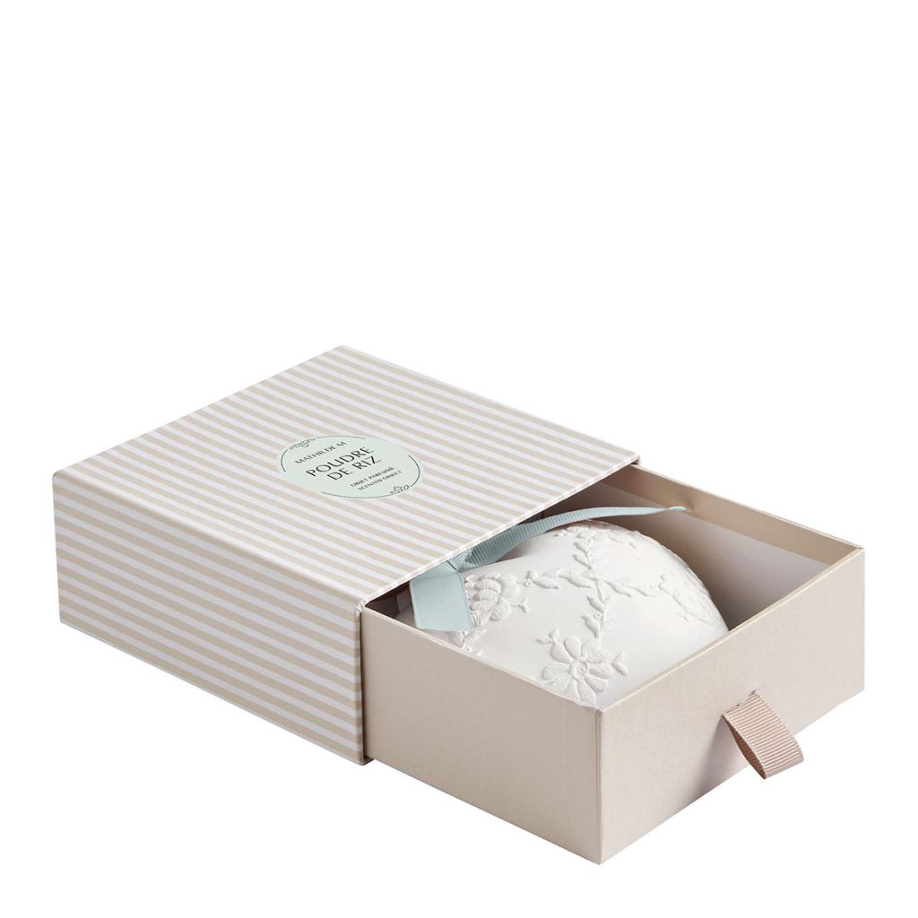 COFFRET GRAND COEUR BRODE PARFUME 13 X 13 X 5.7 CM POUDRE DE RIZ - Photo N°3