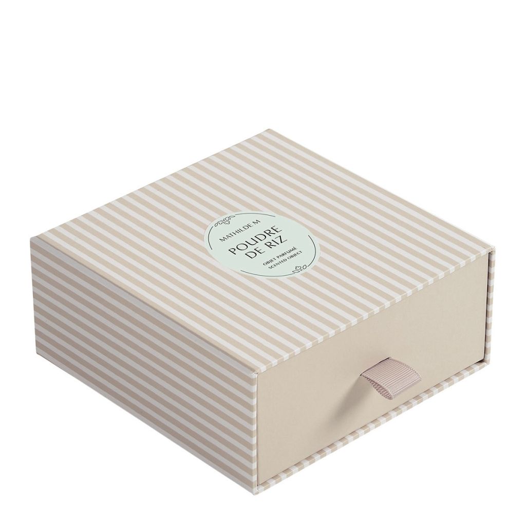 COFFRET GRAND COEUR BRODE PARFUME 13 X 13 X 5.7 CM POUDRE DE RIZ - Photo N°2