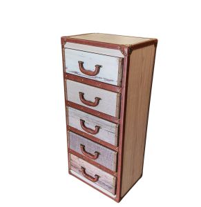 MEUBLE VALISE POUR RANGEMENT 5 TIROIRS NEVADA 42 X 93 X 30 CM