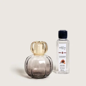 COFFRET LAMPE BERGER CORALI GRISE  et  VELOURS D'ORIENT