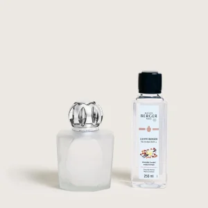 COFFRET LAMPE BERGER MAGICAL GIVREE  et  LE PARFUM POUSSIERE D'AMBRE