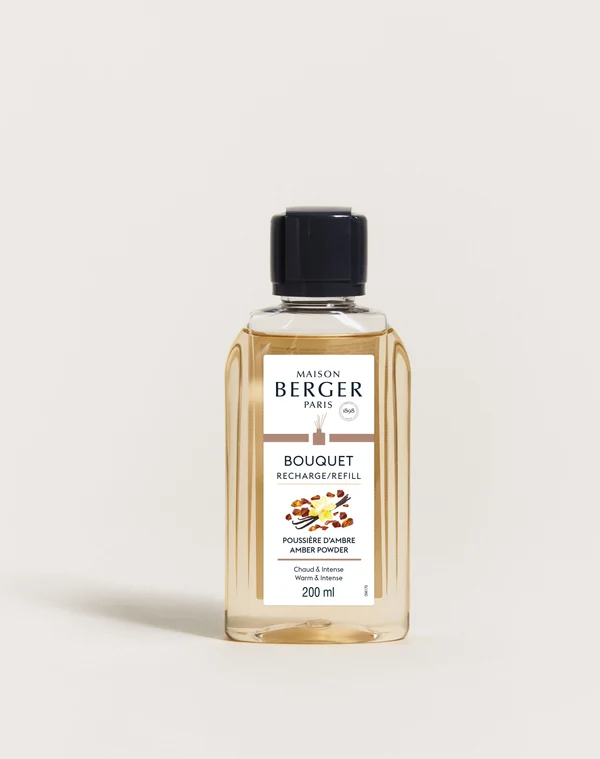 RECHARGE BOUQUET POUR DIFFUSEUR  A TIGES POUSSIERE D'AMBRE 200 ML - Photo N°1