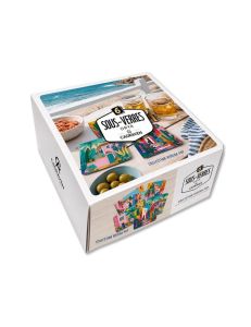 SET DE 6 SOUS VERRES DIFFERENTS COLLECTION ORYA 10 X 10 CM