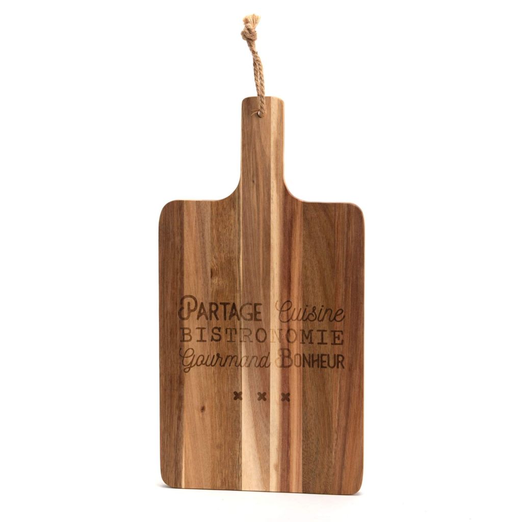 PLANCHE A DECOUPER RECTANGLE EN ACACIA PARTAGE 24 x 46 x 2 cm - Photo N°1
