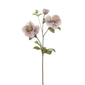 BRANCHE DE ROSE DE NOEL COULEUR LILAS 55 CM