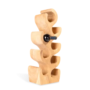 PORTE BOUTEILLES X 8 EN SUAR MASSIF 21 X 13 X 70 CM