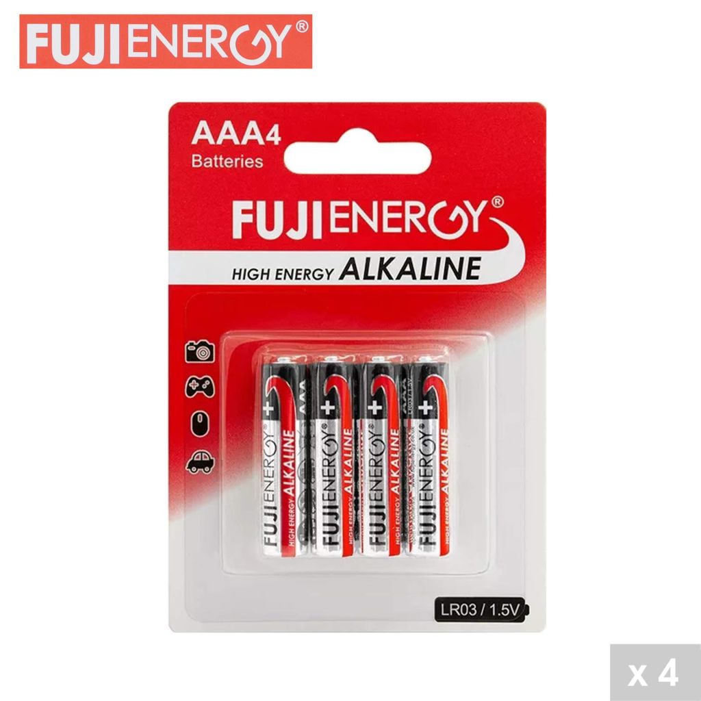 PACK DE 4 PILES ALCALINE LR03 FUJI - Photo N°1