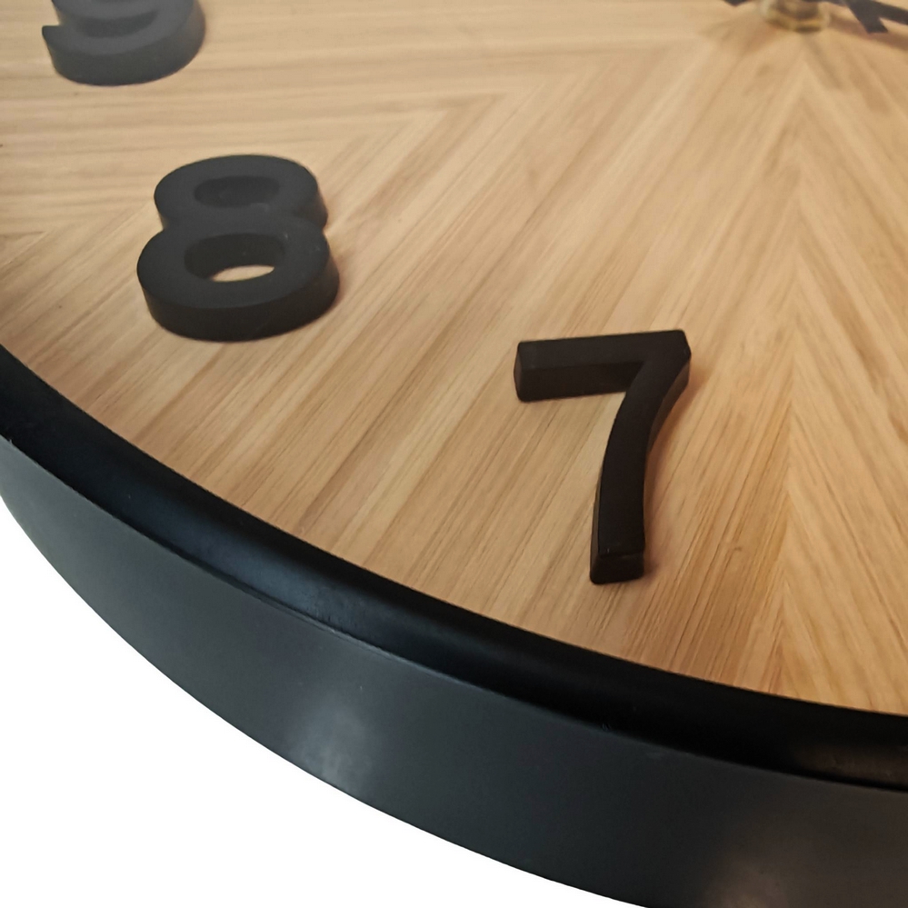 HORLOGE BIG BEN BOIS FOND BOIS CLAIR 30 CM - Photo N°3