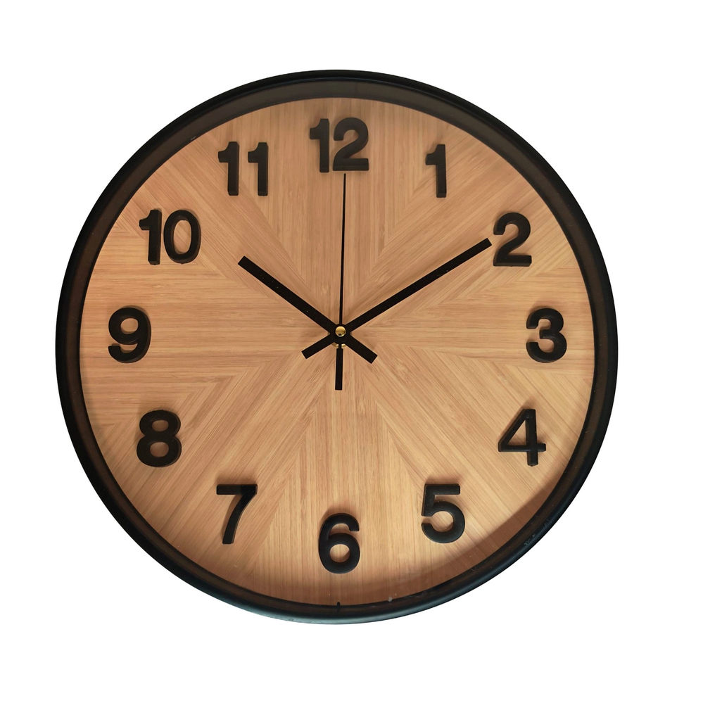HORLOGE BIG BEN BOIS FOND BOIS CLAIR 30 CM - Photo N°1