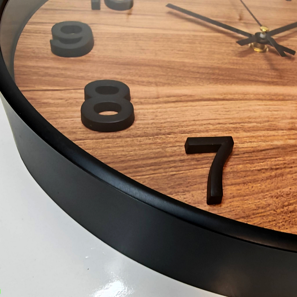 HORLOGE BIG BEN BOIS FOND BOIS FONCE 30 CM - Photo N°2