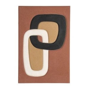 CADRE ABSTRAIT EN RELIEF RESINE ET MDF 80 X 120 X 5.5 cm