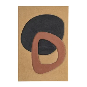 CADRE ABSTRAIT EN RELIEF RESINE ET MDF 80 X 120 X 5.5 cm