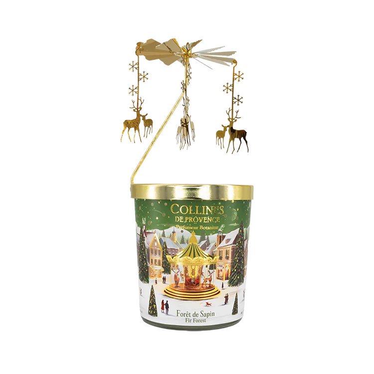 BOUGIE PARFUMEE MANEGE METAL DORE FORET DE SAPIN 360 G - Photo N°1