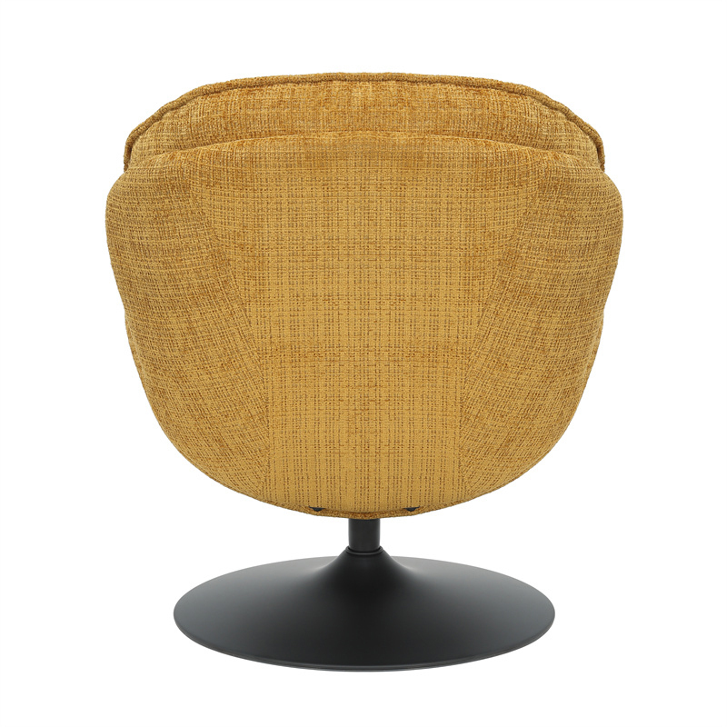 FAUTEUIL PIVOTANT VOLDA TISSU MOUTARDE H 86 X L 76 X P 82 CM - Photo N°2
