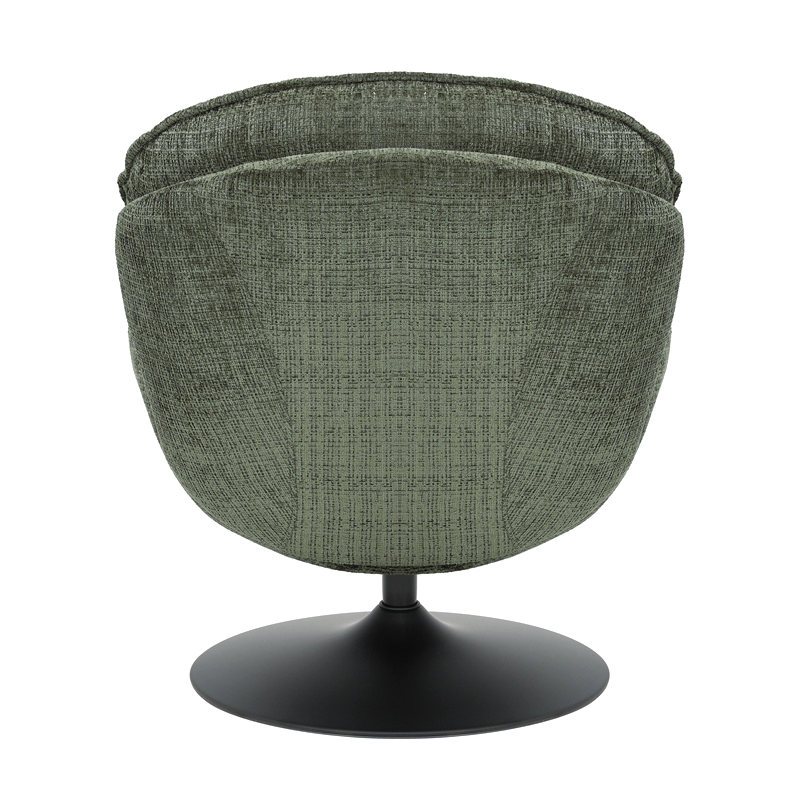 FAUTEUIL PIVOTANT VOLDA TISSU VERT OLIVE H 86 X L 76 X P 82 CM - Photo N°2