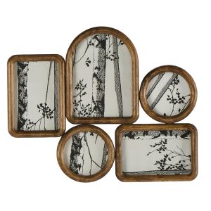 PELE-MELE DE 5 PHOTOS EN BOIS 39 X 32 X 2.5 CM DIFFERENTS FORMAT