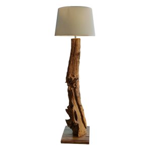 LAMPADAIRE RACINE DE TECK  ABJ CONIQUE BLANC  38 X 160 X 38 CM