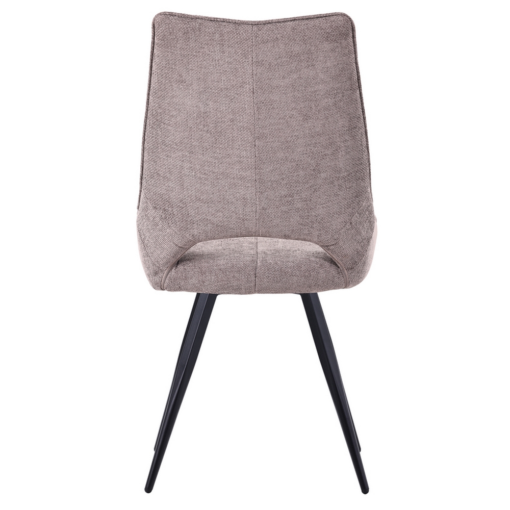 CHAISE STOCKHOLM PIEDS PIVOTANT METAL NOIR ASSISE TISSU GRIS  51.5 X 62 X 95CM - Photo N°3
