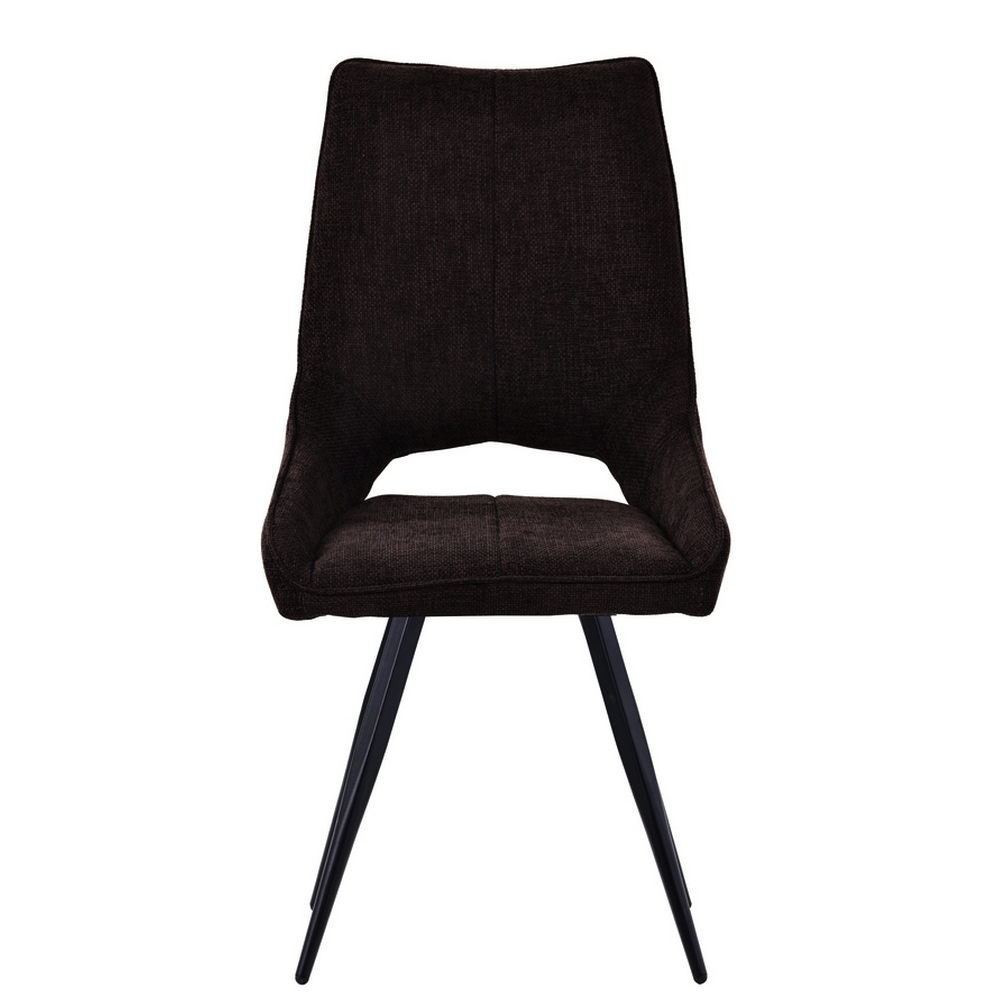 CHAISE STOCKHOLM PIEDS PIVOTANT METAL NOIR ASSISE TISSU NOIR  51.5 X 62 X 95CM - Photo N°6