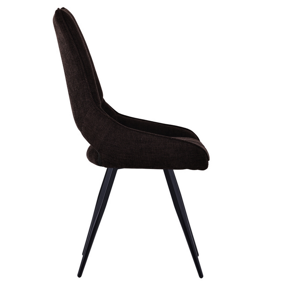 CHAISE STOCKHOLM PIEDS PIVOTANT METAL NOIR ASSISE TISSU NOIR  51.5 X 62 X 95CM - Photo N°5