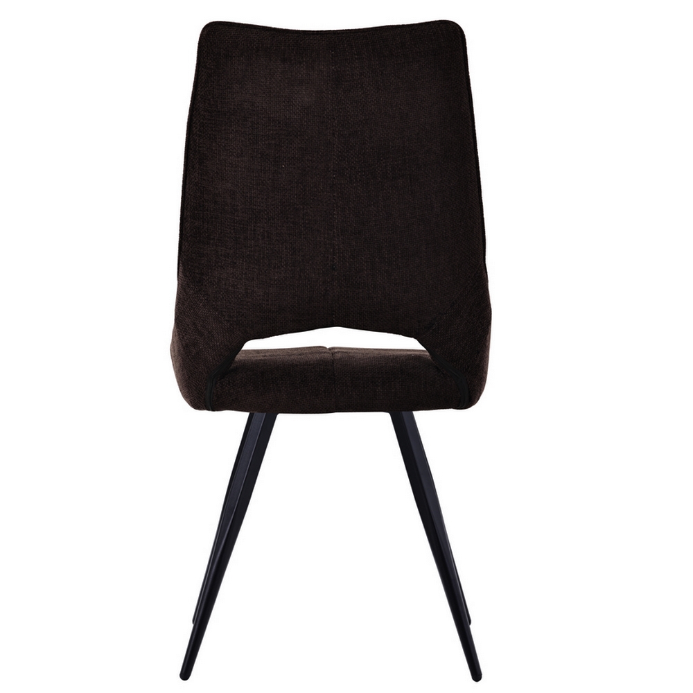 CHAISE STOCKHOLM PIEDS PIVOTANT METAL NOIR ASSISE TISSU NOIR  51.5 X 62 X 95CM - Photo N°3