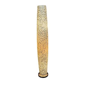 LAMPE NACRE BLANCHE CYLINDRE CONVEXE DE 150 X 25 X 25 CM