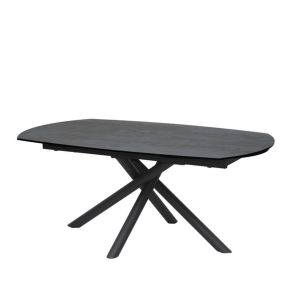 TABLE PG HOME VIGO CERAMIQUE NOIR IRON GRANDE LARGEUR 180/257 X 110 X 76